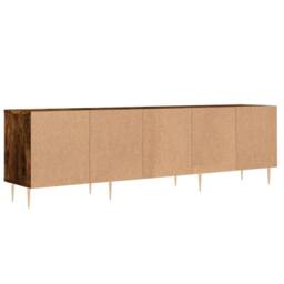 Berkfield Home TV Cabinet Smoked Oak 150x30x44.5 cm Engineered Wood in Brown - thumbnail 8