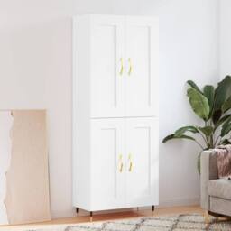 Berkfield Home Highboard White 69.5x34x180 cm Engineered Wood - thumbnail 2