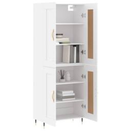 Berkfield Home Highboard White 69.5x34x180 cm Engineered Wood - thumbnail 3