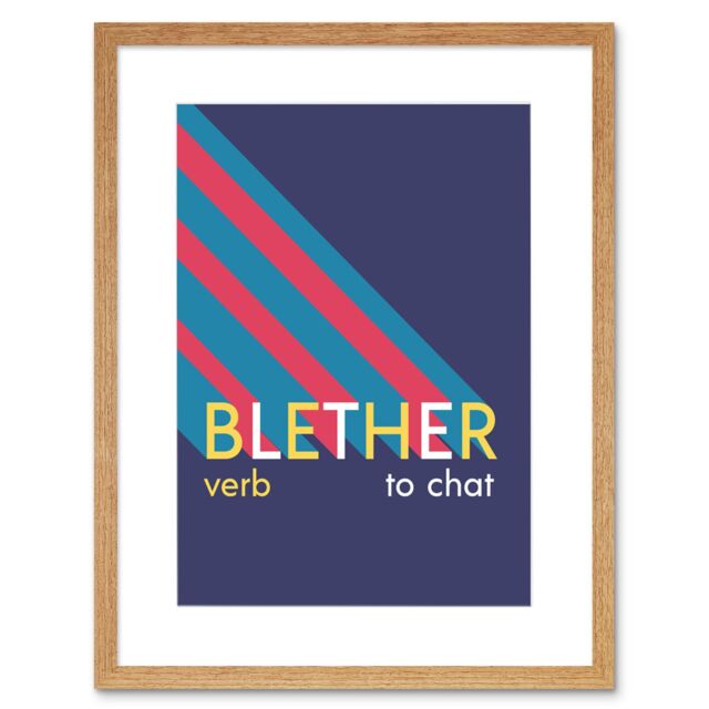 "Artery8 Wall Art Print Scottish Definition Blether Framed 9X7 in Beige - Size: W7"" x H9""" - image 1