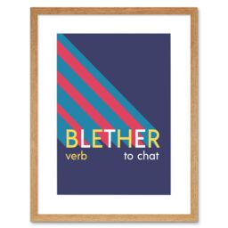 "Artery8 Wall Art Print Scottish Definition Blether Framed 9X7 in Beige - Size: W7"" x H9""" - thumbnail 1