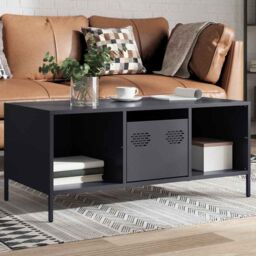 Berkfield Home Coffee Table Anthracite 101.5x50x43.5 cm Cold-rolled Steel in Brown