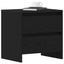 Berkfield Home Bedside Cabinet Black Oak 45x34x44, 5 cm Engineered Wood - thumbnail 3