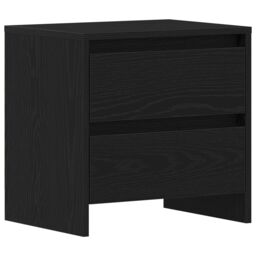 Berkfield Home Bedside Cabinet Black Oak 45x34x44, 5 cm Engineered Wood - thumbnail 2