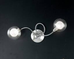 Netlighting BLOG 2 Light Multi Arm Semi Flush Ceiling light Chrome 42x15x14cm in Silver - Size: 42 x 15 x 14 cm - thumbnail 2