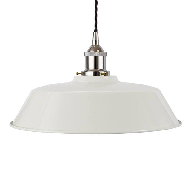 SE Home Pale Grey Chancery Pendant Light - Nickel - Black Twisted - image 1