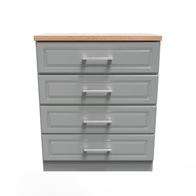 Ready Assembled 2 U Norfolk 4 Drawer Chest (Ready Assembled) in Dark Grey - image 1