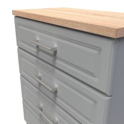Ready Assembled 2 U Norfolk 4 Drawer Chest (Ready Assembled) in Dark Grey - thumbnail 4