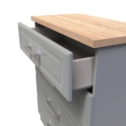 Ready Assembled 2 U Norfolk 4 Drawer Chest (Ready Assembled) in Dark Grey - thumbnail 5