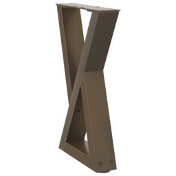 Berkfield Home Coffee Table Legs 2 pcs Natural Steel 38x(42-43.3) cm Steel in Brown - thumbnail 4