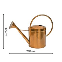 Ivyline Indoor Kensington Traditional Copper Watering Can, H25cm x W40cm - thumbnail 3