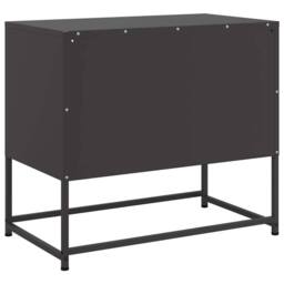Berkfield Home TV Cabinet Black 68x39x60.5 cm Steel - thumbnail 8