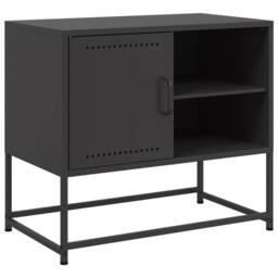 Berkfield Home TV Cabinet Black 68x39x60.5 cm Steel - thumbnail 3