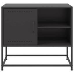 Berkfield Home TV Cabinet Black 68x39x60.5 cm Steel - thumbnail 6