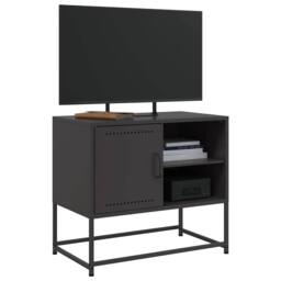Berkfield Home TV Cabinet Black 68x39x60.5 cm Steel - thumbnail 5