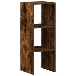 Berkfield Home Durable Bookcase Stackable Smoked Oak 30x30x80 cm Engineered Wood in Brown - Size: 30 x 30 x 80 cm - thumbnail 3
