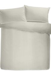Appletree 'Premium 200TC Plain Dye' Hotel Quality 100% Percale Cotton Duvet Cover Set in Silver - Size: Single - thumbnail 3