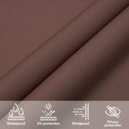 Berkfield Home Sunshade Sail Oxford Fabric Square 2.5x2.5 m Brown - thumbnail 6