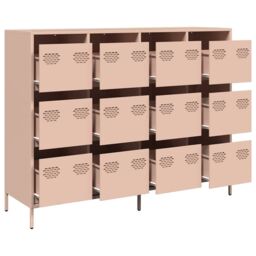Berkfield Home Sideboard Pink 135x39x103.5 cm Cold-rolled Steel - thumbnail 4