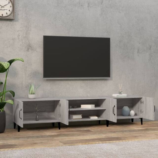 Berkfield Home TV Cabinet Grey Sonoma 180x31.5x40 cm Engineered Wood - image 1