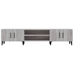 Berkfield Home TV Cabinet Grey Sonoma 180x31.5x40 cm Engineered Wood - thumbnail 6