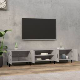 Berkfield Home TV Cabinet Grey Sonoma 180x31.5x40 cm Engineered Wood - thumbnail 1
