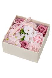 Living and Home Square Soap Flower Gift Box in Pink - thumbnail 4