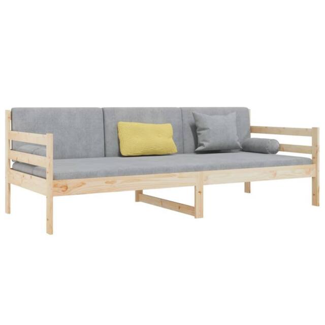 Berkfield Home Beautiful Day Bed 80x200 cm Solid Wood Pine in Natural - image 1