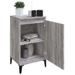 Berkfield Home Bedside Cabinet Grey Sonoma 40x35x70 cm Engineered Wood - Size: 40 x 35 x 70 cm - thumbnail 4