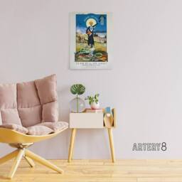 "Artery8 Swiss Vintage Anti Absinthe Advert Canvas Wall Art Print in Blue - Size: W18"" x H24""" - thumbnail 3