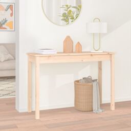 Berkfield Home Console Table 110x40x75 cm Solid Wood Pine in Brown - Size: 110 x 40 x 75 cm