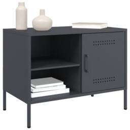 Berkfield Home TV Cabinet Anthracite 68x39x50.5 cm Steel in Dark Grey - thumbnail 4