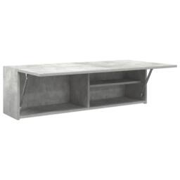Berkfield Home Decorative Bathroom Wall Cabinet Concrete Grey 100x25x30 cm Engin - Size: 100 x 25 x 30 cm - thumbnail 6