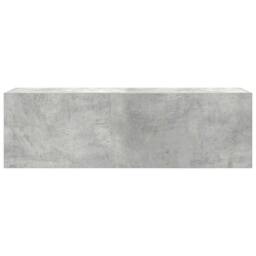 Berkfield Home Decorative Bathroom Wall Cabinet Concrete Grey 100x25x30 cm Engin - Size: 100 x 25 x 30 cm - thumbnail 5