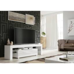 Creative Furniture Aria TV Unit 160cm - White with Gloss Doors - thumbnail 2