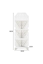 Living and Home 4 Tier Corner Display Plant Stand Garden Bathroom Shelf in White - thumbnail 6