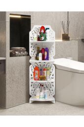 Living and Home 4 Tier Corner Display Plant Stand Garden Bathroom Shelf in White