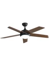 Living and Home Rustic Wooden 5-Blade Ceiling Fan with LED Light in Brown - thumbnail 5
