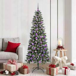 Berkfield Home Artificial Christmas Tree with 300 LEDs Green 76 x 76 x 180 cm