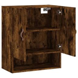 Berkfield Home Wall Cabinet Smoked Oak 60x31x70 cm Engineered Wood in Brown - Size: 60 x 31 x 70 cm - thumbnail 6