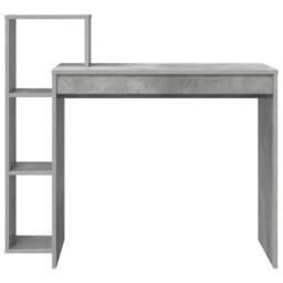 Berkfield Home Elegant Writing Desk Concrete grey Concrete-effect laminate, engi - thumbnail 5