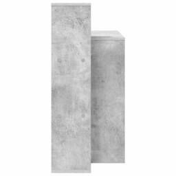 Berkfield Home Elegant Writing Desk Concrete grey Concrete-effect laminate, engi - thumbnail 6