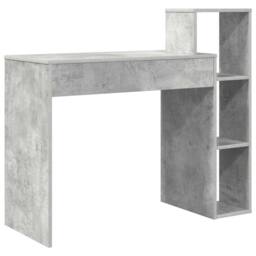Berkfield Home Elegant Writing Desk Concrete grey Concrete-effect laminate, engi - thumbnail 7