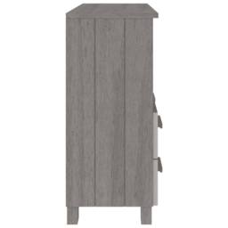 Berkfield Home Sideboard HAMAR Light Grey 85x35x80 cm Solid Wood Pine - Size: 85 x 35 x 80 cm - thumbnail 6