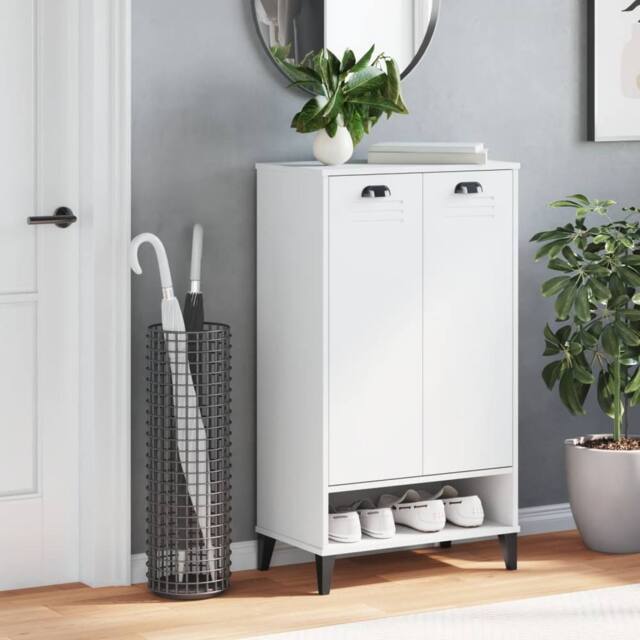 Berkfield Home Shoe Cabinet VIKEN White Engineered Wood - image 1
