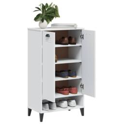 Berkfield Home Shoe Cabinet VIKEN White Engineered Wood - thumbnail 4