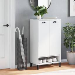 Berkfield Home Shoe Cabinet VIKEN White Engineered Wood - thumbnail 1