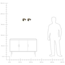 Wyld and Coco Brass Industrial Wall Lamps Set of 2 with Adjustable Arms in Bronze - thumbnail 6