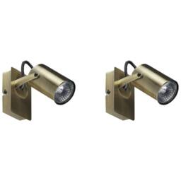 Wyld and Coco Brass Industrial Wall Lamps Set of 2 with Adjustable Arms in Bronze - thumbnail 2