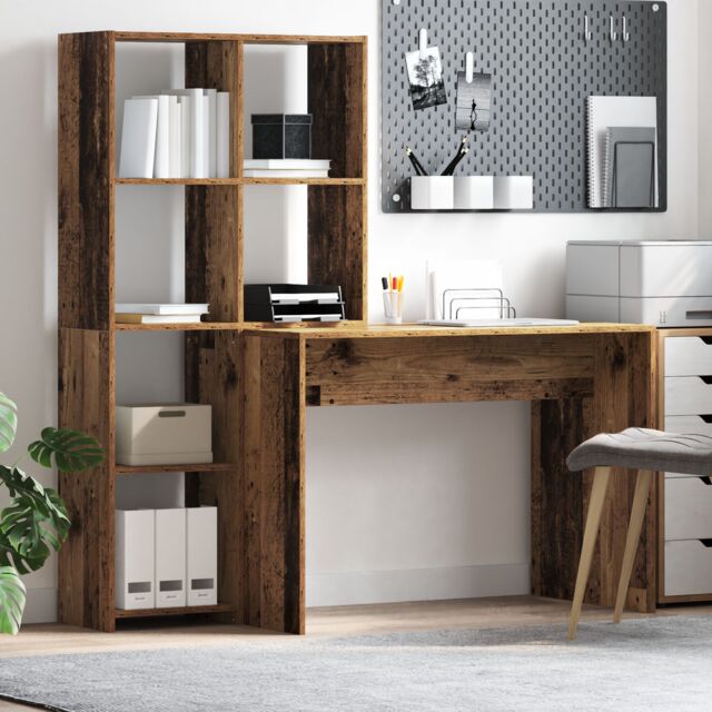 Berkfield Home with Shelf with Storage Old wood Engineered wood in Brown - image 1